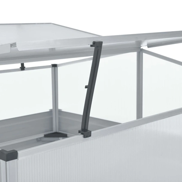 Мини парник с повдигащ покрив, 100x100x85 см,  сив - Image 4