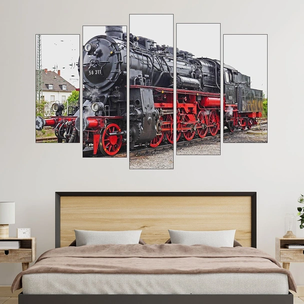 Стар парен локомотив - картина пано за стена - Image 3