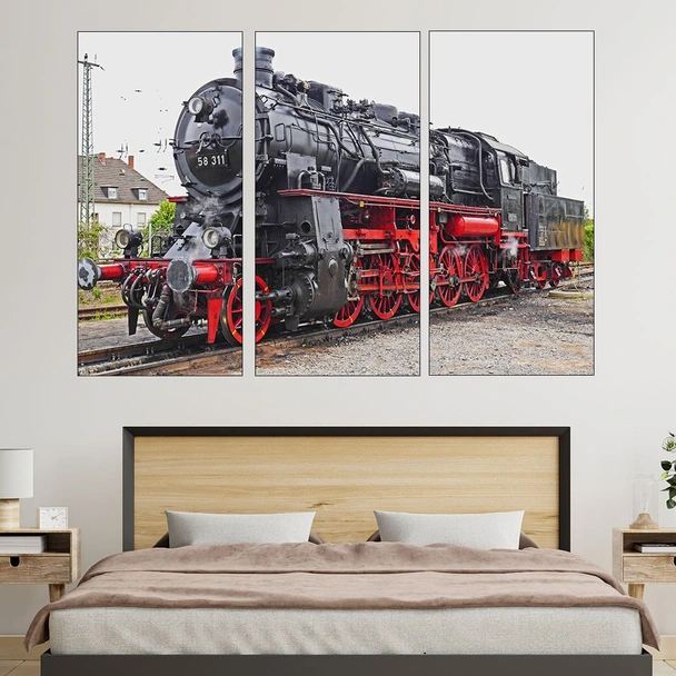Стар парен локомотив - картина пано за стена - Image 2