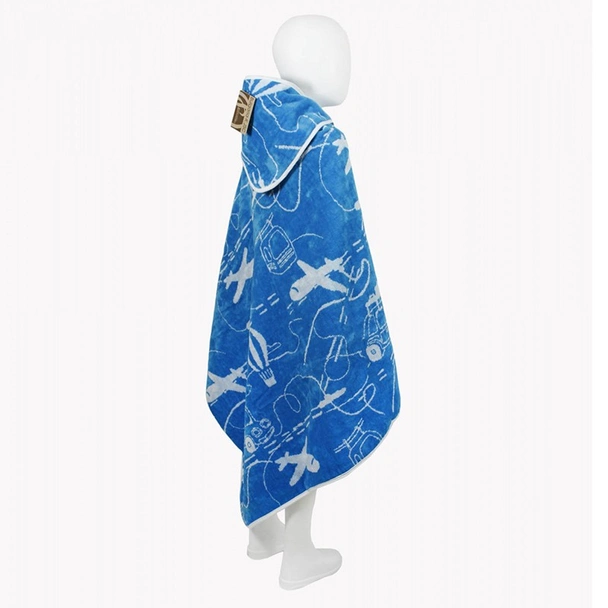 Бебешка хавлия с качулка 100x100 см тъмносиня BULGARIA TEX