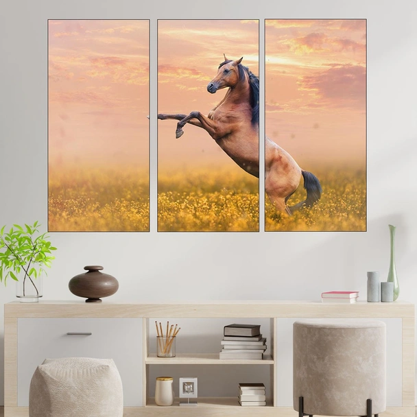 Красив кон в ливада - картина пано за стена - Image 2