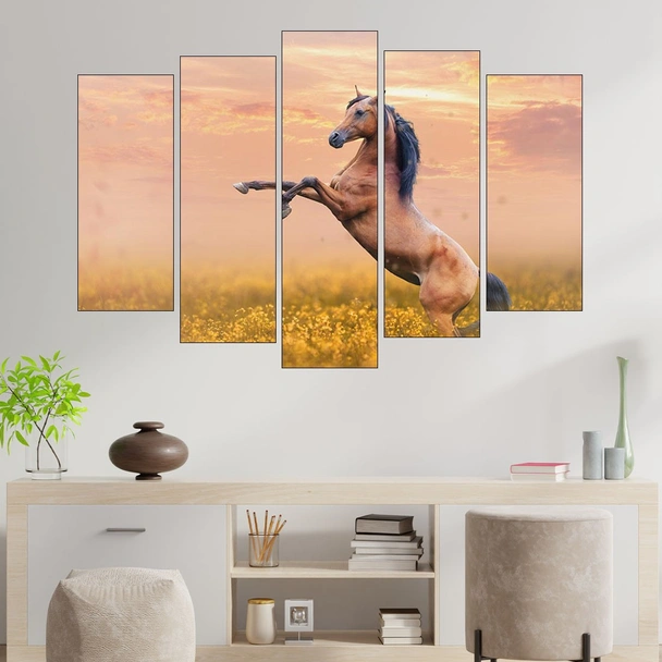 Красив кон в ливада - картина пано за стена - Image 3
