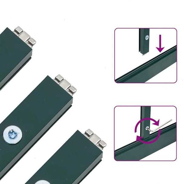 Оранжерия - поликарбонат - стоманена основа - 169x58x195 см - Image 10