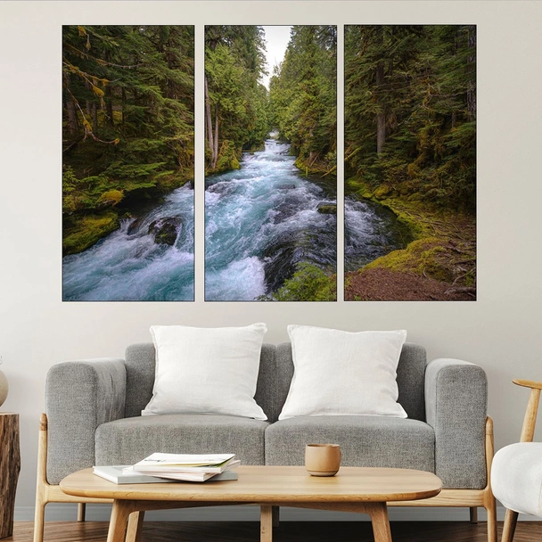 Река в гората - картина пано за стена - Image 2