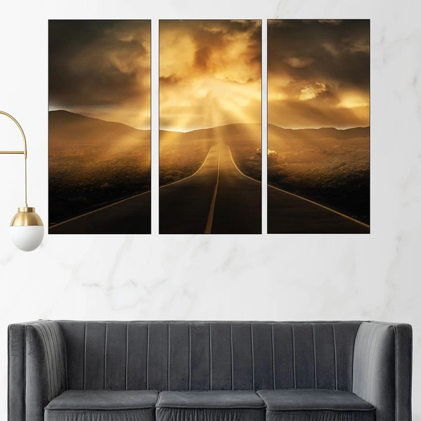 Изгрев над магистрала - картина пано за стена - Image 2