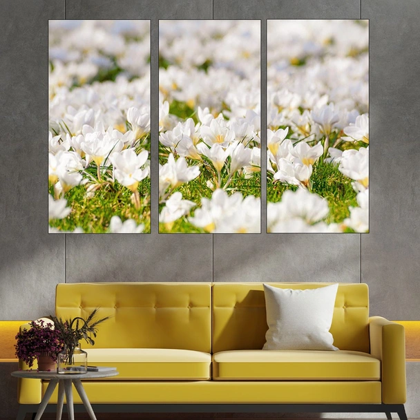 Поляна с бели мизухари - картина пано за стена - Image 2