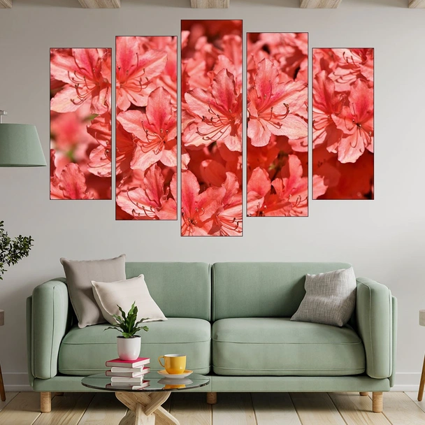 Рододендрон в близък план - картина пано за стена - Image 3