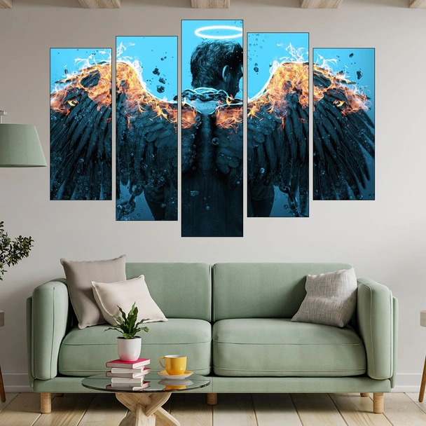 Ангел с горящи крила - картина пано за стена - Image 3