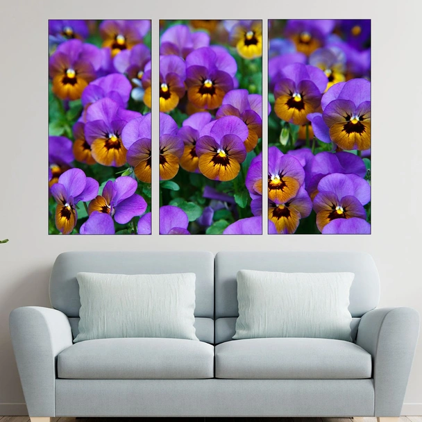 Лилави теменужки - картина пано за стена - Image 2