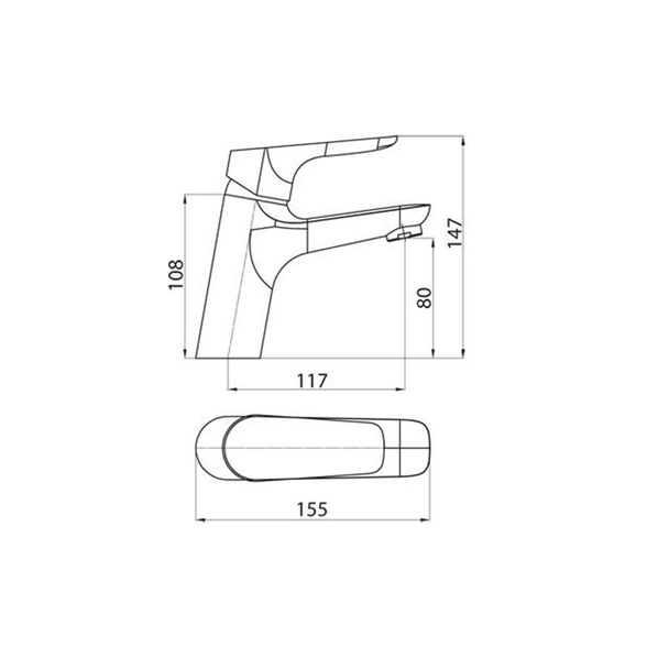 Стоящ смесител за мивка Capri черен FORMA VITA - Image 2