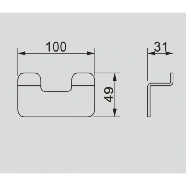 Двойна закачалка за баня Елинор ICA 5553-2 INTER CERAMIC - Image 2