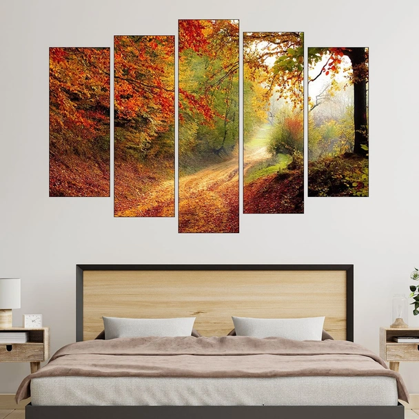 Есенна пътека в гората - картина пано за стена - Image 3