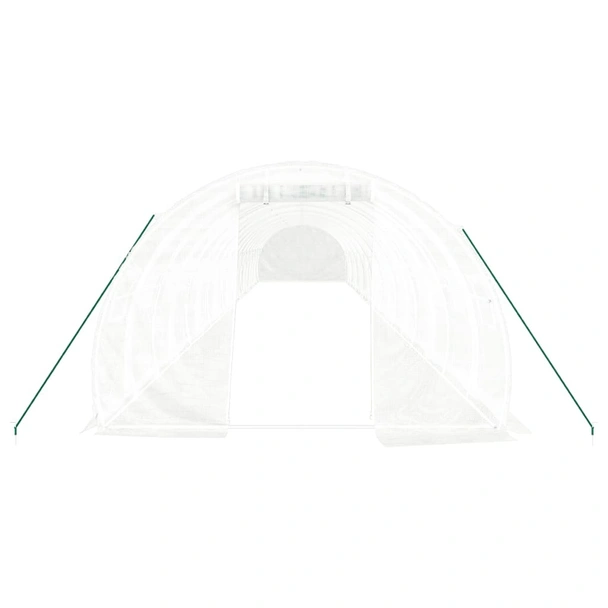 Оранжерия със стоманена рамка бяла 54 м² 18x3x2 м - Image 3