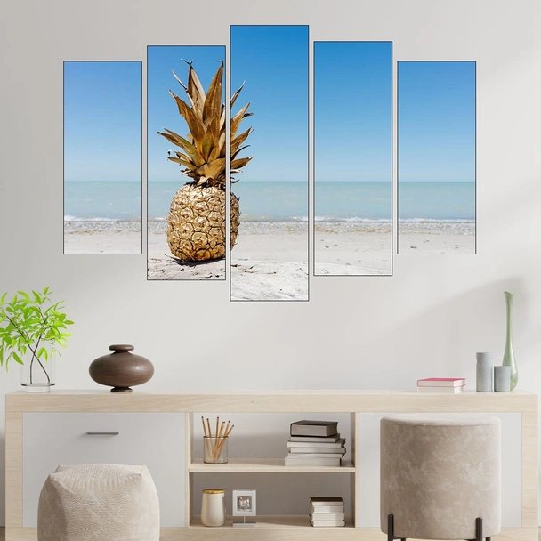 Ананас на пясъка - картина пано за стена - Image 3