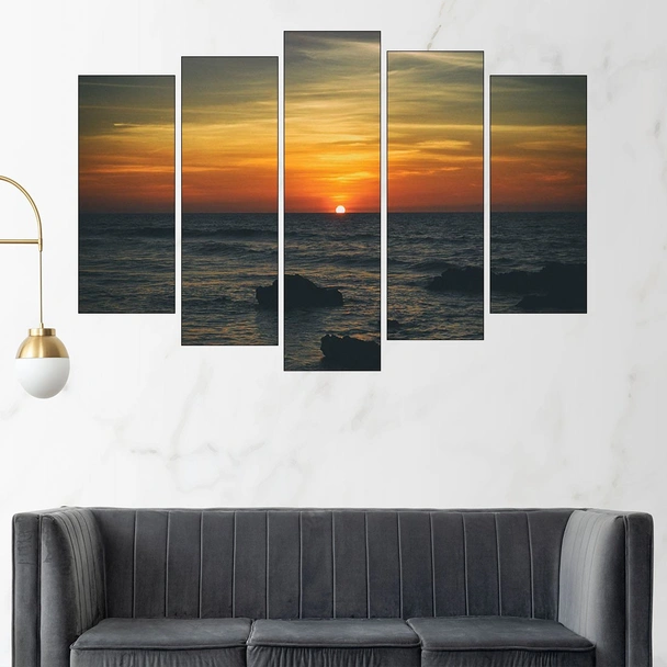 Зелез над океански скали - картина пано за стена - Image 3