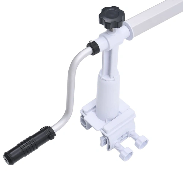 Ролка за покривало на басейн с пластмасова основа - бяло и черно - Image 4