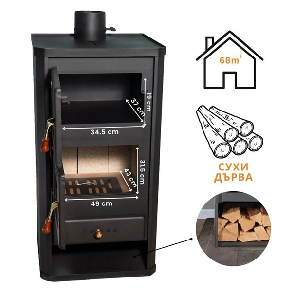 Камина с фурна 49x46x93 см FM PRITY - Image 3