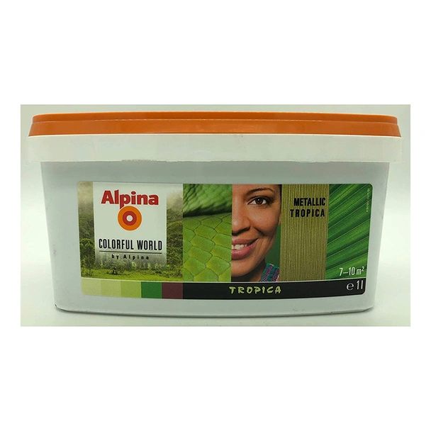 Оцветен латекс цвят Metallic Tropica 1 л Colorful World ALPINA - Image 1