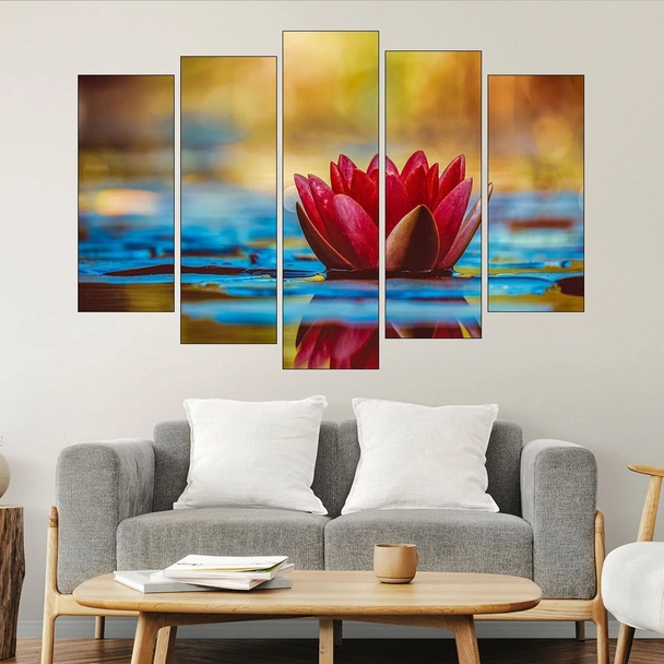 Разцъфнала водна лилия - картина пано за стена - Image 3