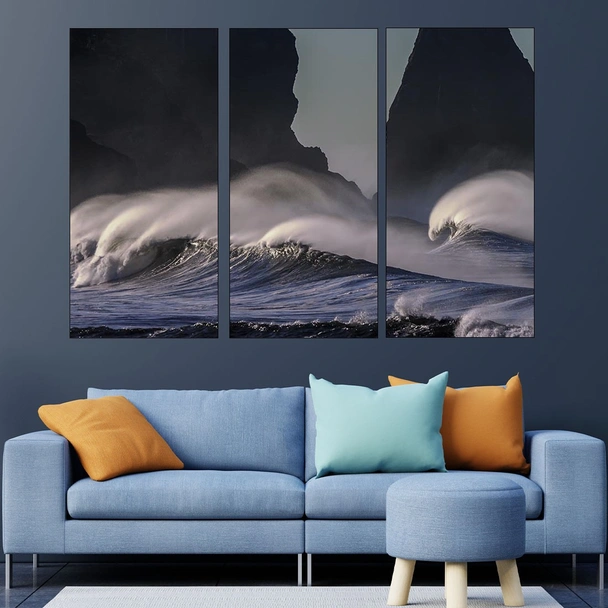 Бурни вълни в оекана - картина пано за стена - Image 2
