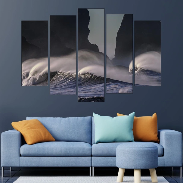 Бурни вълни в оекана - картина пано за стена - Image 3