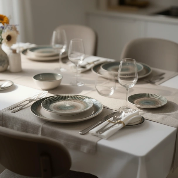 Порцеланов сервиз за хранене 24 части Морски пейзаж TOPRAKSAN - Image 3