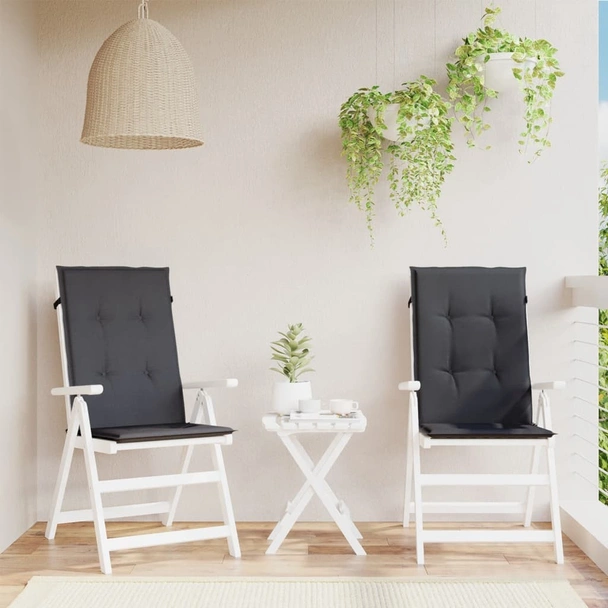 Възглавници за стол 2 бр меланж антрацит 120x50x4 см плат - VL4002409 - Image 4