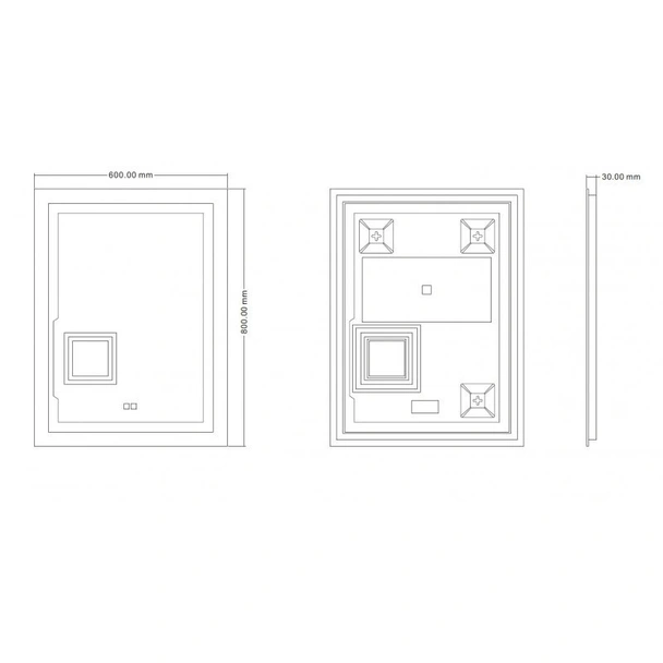 Огледало за баня с LED осветление 60x80 см ICL 1899 INTER CERAMIC - Image 6