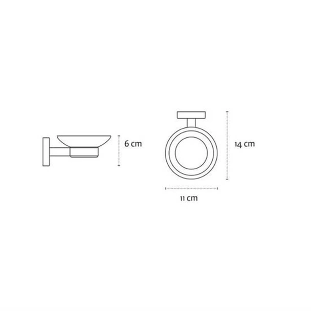 Стъклена сапунерка за баня Uno KAPITAN - Image 2