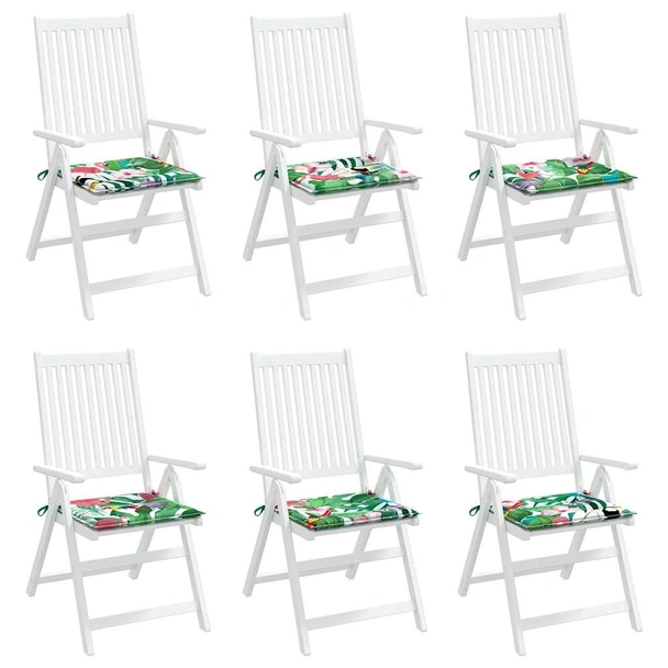 Възглавници за градински столове 2 бр шарени 40x40x4 см плат - VL361019 - Image 4