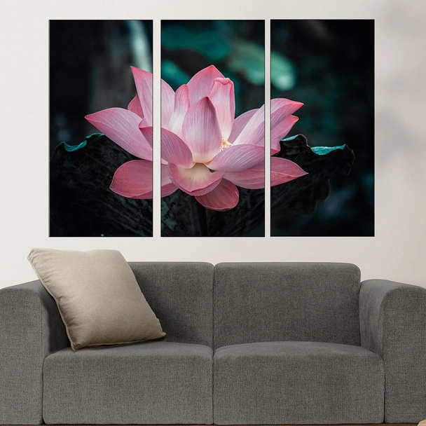 Розов лотус в езеро - картина пано за стена - Image 2