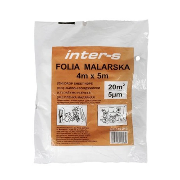 Бояджийски найлон 4x5 м 5 микрона INTER-S