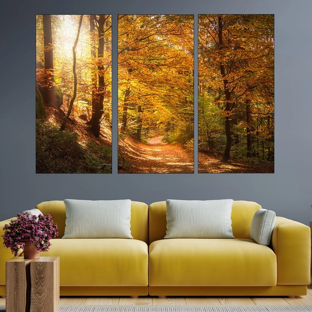 Горска пътека през есента - картина пано за стена - Image 2