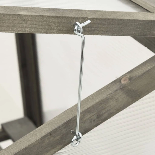 Оранжерия, 60x45x100 см, чамово дърво и поликарбонат - Image 4