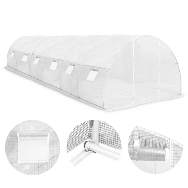 Оранжерия, 9x3x2 м - 27м² - полиетилен и стомана, мрежеста тъкан - Image 5