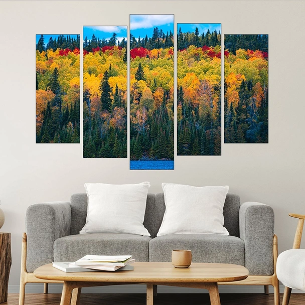 Пъстри дървета през есента - картина пано за стена - Image 3