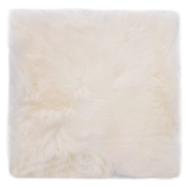 Подложки за столове, 2 бр, бели, 40x40 см, естествена овча кожа - VL283885 - Image 2