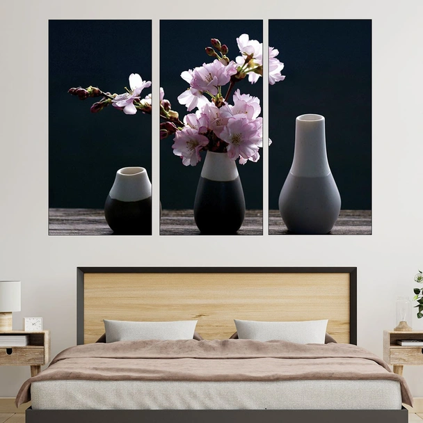 Вишнев цвят във ваза - картина пано за стена - Image 2