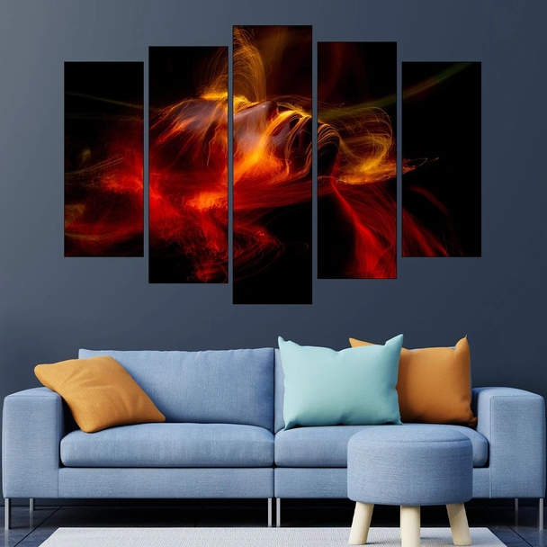 Огнено лице на жена - картина пано за стена - Image 3