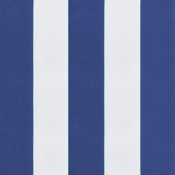 Възглавници за външни пейки 2 бр синьо-бели 100x50x7 см плат - VL361671 - Image 8