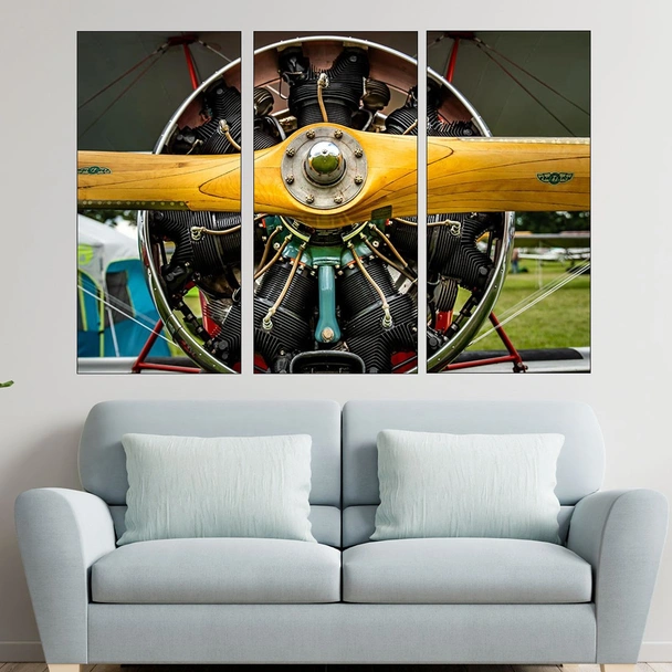 Дървено витло от самолетен двигател - картина пано за стена - Image 2