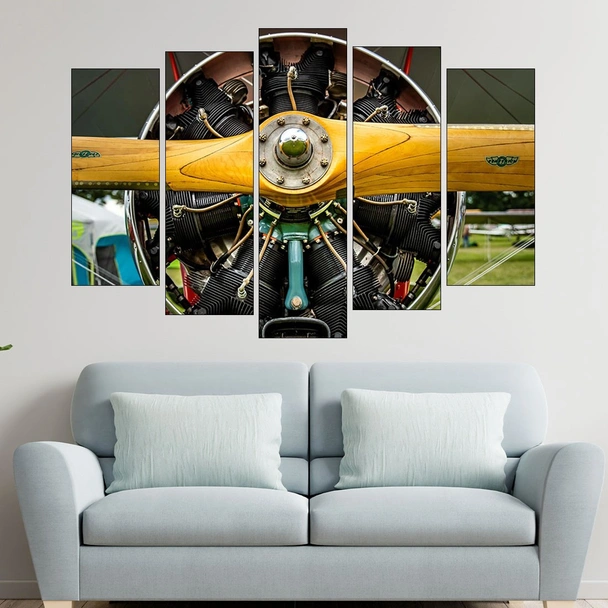 Дървено витло от самолетен двигател - картина пано за стена - Image 3