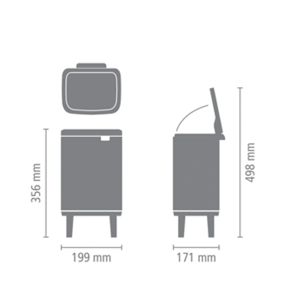 Кошче за баня 4 л бяло Bo Small Hi BRABANTIA - Image 8