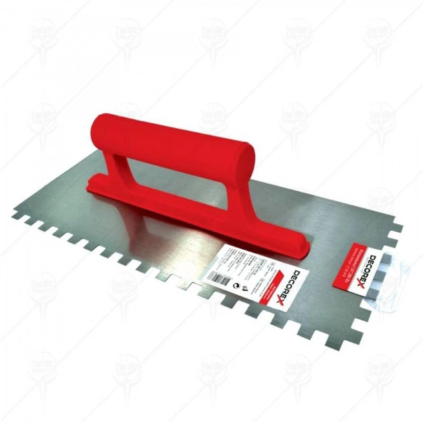 Маламашка HOBI зъбци 6х6мм затворена дръжка 12х28 см DECOREX