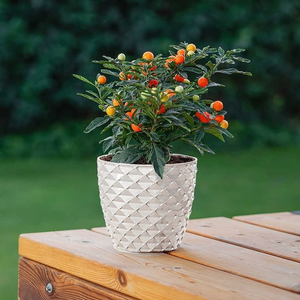 Кашпа 14x9.1x12.5 см 1.4 л бяла Kapadokya SERINOVA - Image 2