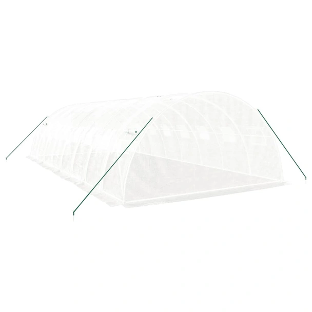 Оранжерия със стоманена рамка бяла 32 м² 8x4x2 м - Image 5