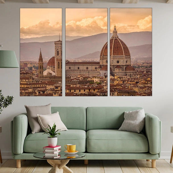 Изглед над Флоренция - картина пано за стена - Image 2