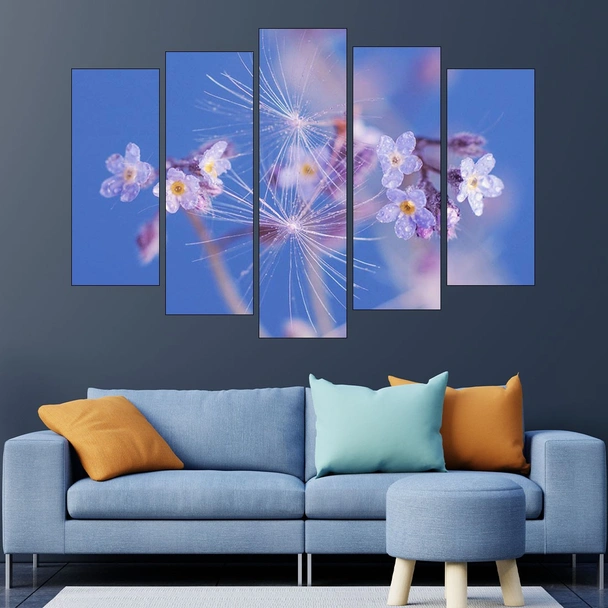 Пролетно цвете с роса - картина пано за стена - Image 3