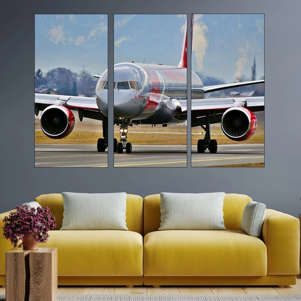 Боинг 757 на пистата - картина пано за стена - Image 2