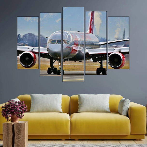 Боинг 757 на пистата - картина пано за стена - Image 3